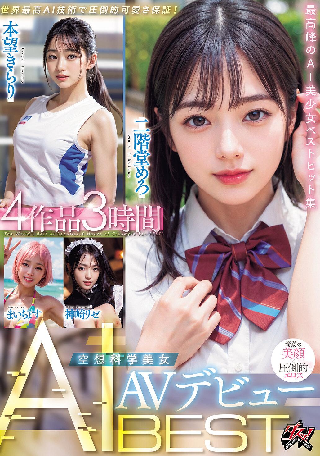 空想科学美女 AI AV デビューBEST 4作品3時間